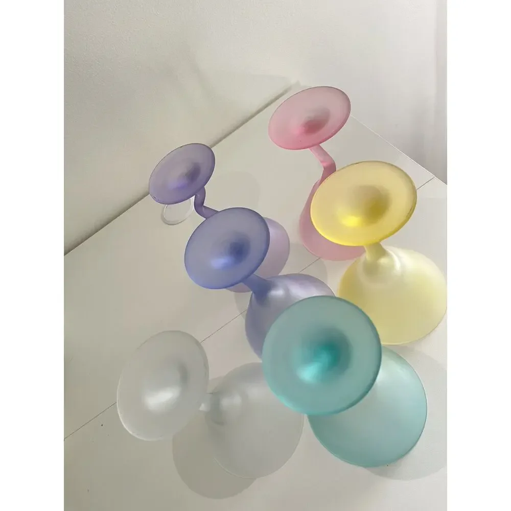 Libbey Watusi Coastal Martini Glass Set Of 6 Mid Century Pastel Retro Stemware - Picture 6 of 8